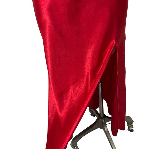 Victoria's Secret nightgown women's M red lace vtg 80's full length gold label - Picture 7 of 10